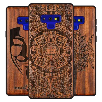 

For Samsung Galaxy Note 9 Case Real Wood funda Samsung Note9 Rosewood TPU Shockproof Cover Phone Shell For Samsung Note 9 case