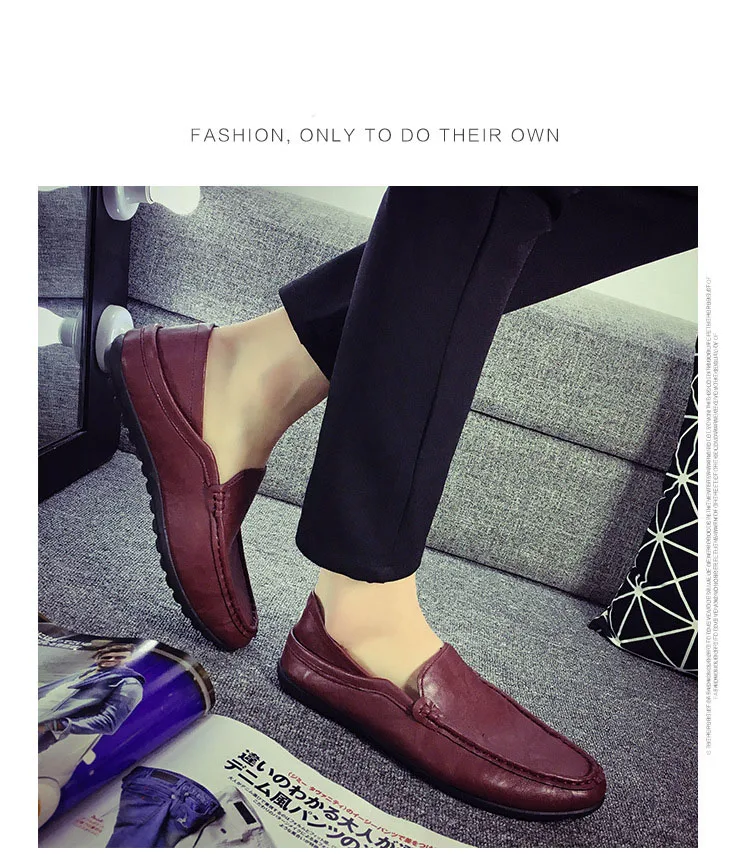 Size 36-44- Men's Shoes- Fashion Brand Men's Love Shoes- Spring Autumn- Soft Shoes Men's Leather -Walking Shoes- Leisure Driving Men's Flats (28)