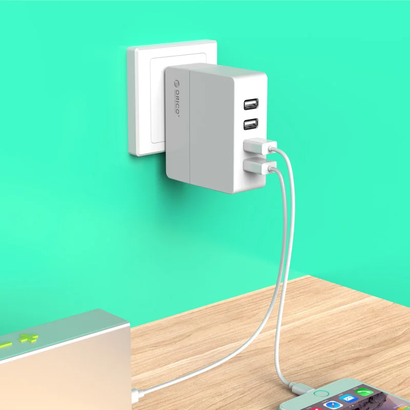 ORICO المحمولة السفر الحائط شاحن 4 ميناء 30 W شاحن يو اس بي ل هاتف لوحي USB الأجهزة EU/AU/UK/ الولايات المتحدة التوصيل شاحن ORICO المحمولة السفر الحائط شاحن 4 ميناء 30 W شاحن يو اس بي ل هاتف لوحي USB الأجهزة EU/AU/UK/ الولايات المتحدة التوصيل شاحن