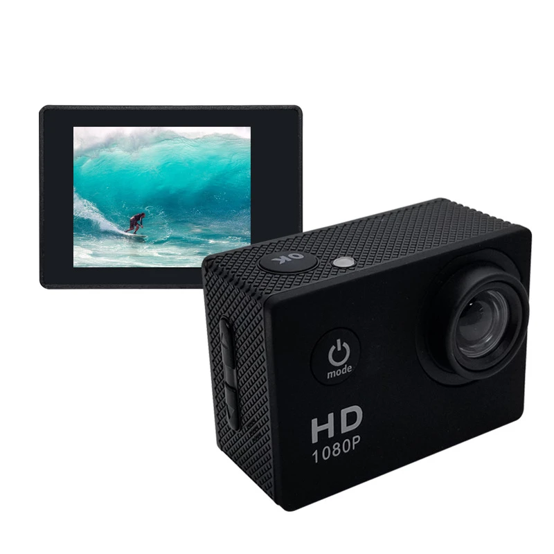 Antscope VGA HD 1080P спортивная водонепроницаемая камера 2 дюйма DVR Автоспуск Цифровая видеокамера камера для велосипеда скалолазание Skiing19