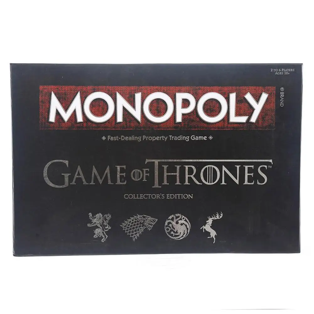 

High Quality Game of Thrones 8 Jon Snow Cosplay Prop Monopoly Paper Card Flight Chess Woman Men Board Game Party Holiday Toy New