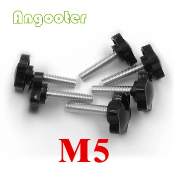 

10pcs M5*8/10/12/16/20-45 Six Star/handle/hand adjusting screw/Bakelite Star Type Plastic Head Handle Screw Wood Plum Bolt