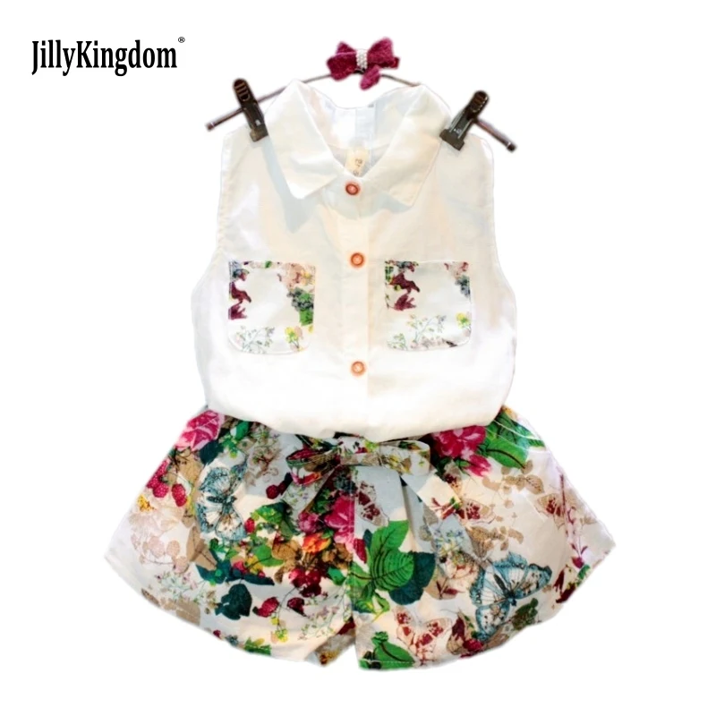 Jilly Kingdom Summer Style Girls Clothing Set baby Girls Clothes Set