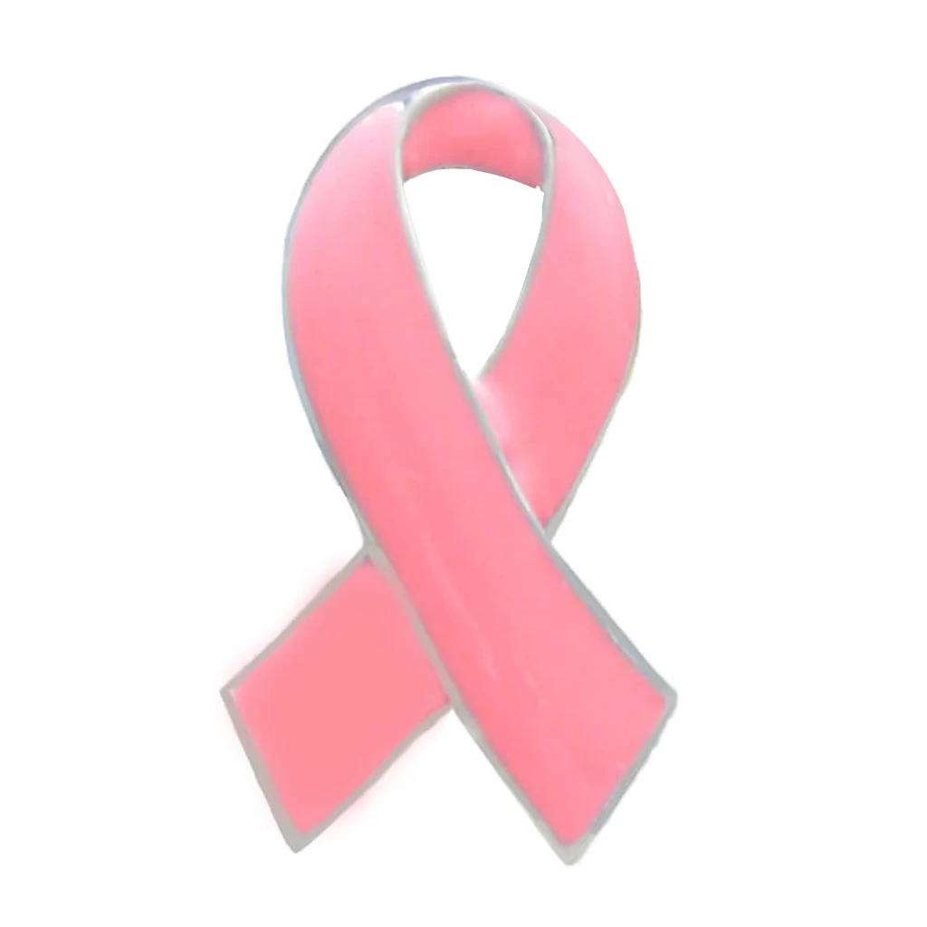 Zinc Alloy Brooche Breast Cancer Awareness Ribbon Clothing Accessory Brooch Pins Women Fashion Jewelry 