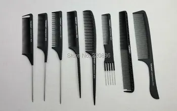 

8pcs/set Professional Carbon Fiber Hair Comb Set Hairdressing Hair Tail Combs For Beauty GIC-HB8P1 Free Shipping
