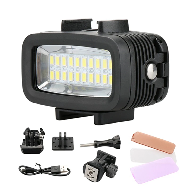 

Underwater 5500K LED Video Light 40M 130ft Diving Gopro Lighting Fill in Lamp 700LM for GoPro Hero 6/5/4 SJCAM Yi EKEN Camera