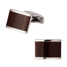 A pair of high quality brass material article silver red square enamel cufflinks new retail wholesale fashion men’s shirts cuffl