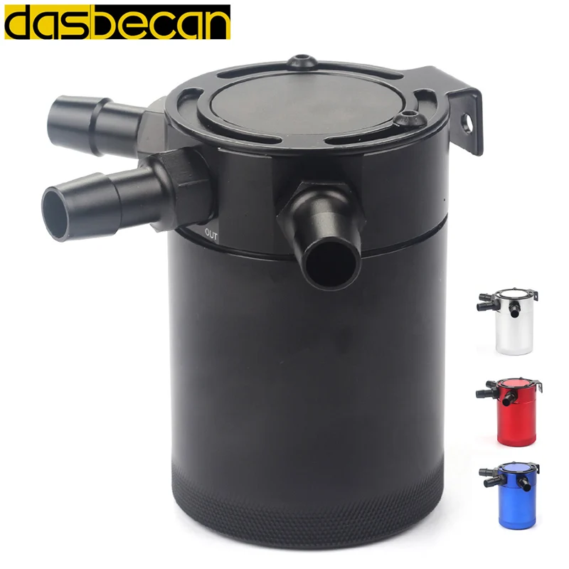 

Dasbecan baffled Aluminum 3 port Catch Can Reservori Tank Universal