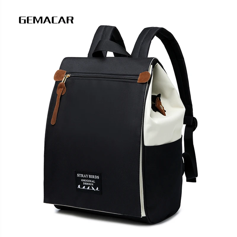 

Fashion Unisex Backpack College Style Simple Boy Girl Couple Bag Multi-function Backpack Large Capacity Oxford Cloth Durable