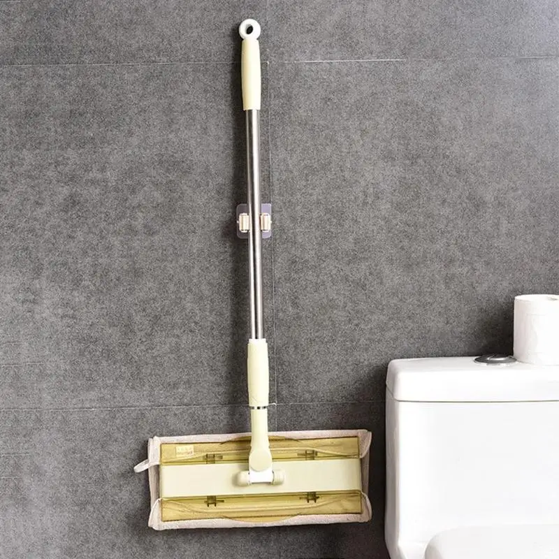 Бесшовные сильный зажим для швабры перфорации веник клип настенное крепление сильные Non-marking Ванная комната настенный шкаф для хранения