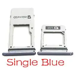 For Samsung Galaxy A8 A530 Micro Nano SIM Card Holder Tray Slot Holder Adapter Socket - Цвет: single blue