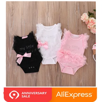 

Baby Girls clothes Summer girls dress Baby my little Tutu dress Toddler Top Bow-knot Plaids Dress Outfit Kids Summer dress