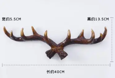 Нордический стиль смола олень Рог настенный декоративный гудок Олень Рог крючок для комнаты настенный Декор скандинавский декор комнаты - Цвет: Color 1