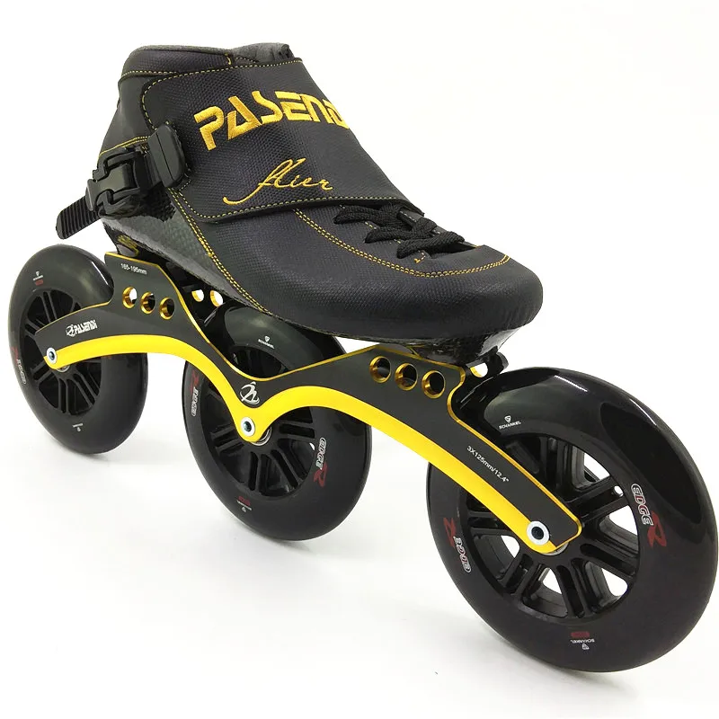 Термопластичный углеродный гоночный скейт 3 колеса 125 мм термоплавные роликовые коньки для мужчин и женщин Профессиональные роликовые скейты