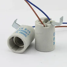 5 шт. керамический патрон E14 Цоколь Держатель Лампы осветительные Фитинги Аксессуары винт E14 огнестойкий