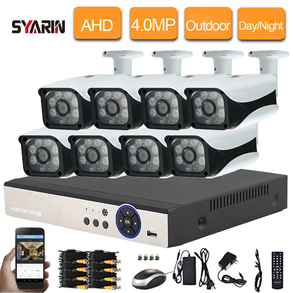 

8CH CCTV Camera System 4MP AHD DVR Kit Video Surveillance System 8CH Outdoor Waterproof 4.0MP CCTV Security Camera System