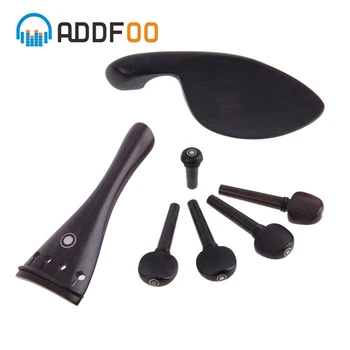 

ADDFOO 1 Set 7 Ebony 4/4 Full Size Violin Tailpiece Endpin 4 Pegs Chinrest Pegs Pull String Board For Violin Parts & Accessories