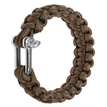 Outdoor Military Survival U Shap Steel Buckle Parachute Cord Rope Bracelets Woven Emergency Bangles JT-Drop Ship