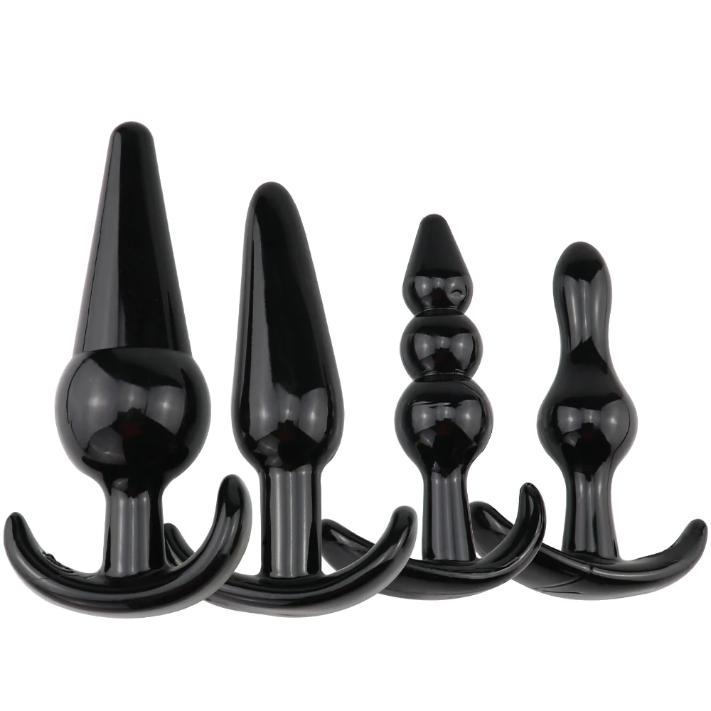 US $4.13 30% OFF|4Pcs/Set Silicone Prostate Massage Anal with Butt Plug  Dildo Beads G Spot Adult vibrator Sex Toys For Women Porn Sex Babydoll  AV-in ...