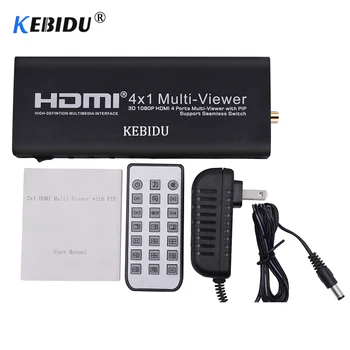 

kebidu 1080P 3D 4X1 HDMI Multi-viewer Quad Screen HDMI splitter HD video splitter High Performance Video Signal EU US plug