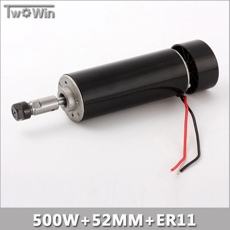 

0.5KW 52MM ER11 cnc Spindle Motor 500W Spindle Motor DIY DC 100V CNC 500w Spindle Motor For PCB Milling Machine.