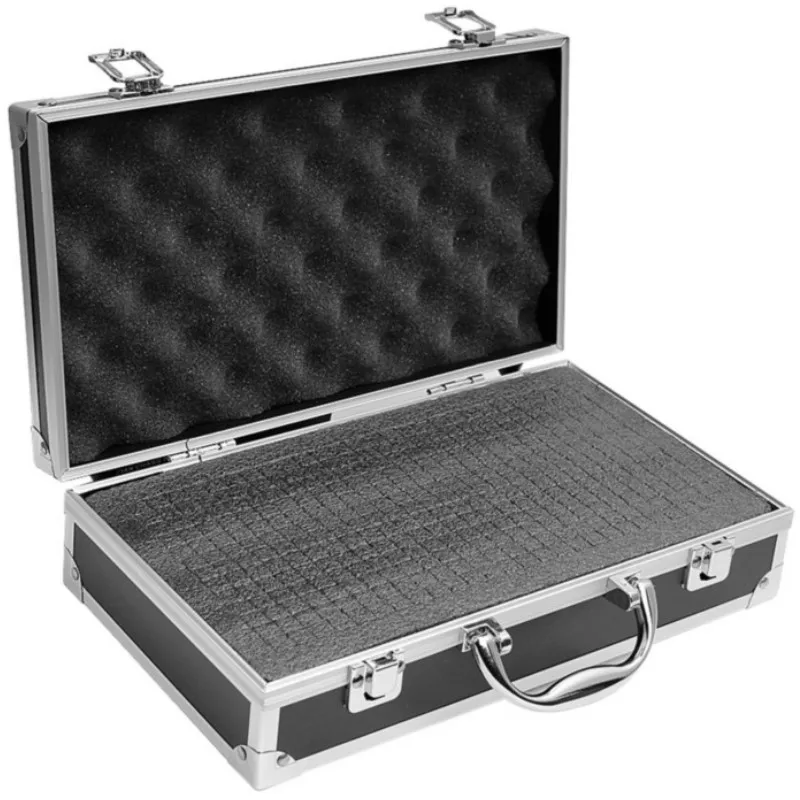 

30x17x8cm Aluminum tool box Portable Instrument box Storage Case with Sponge Lining Handheld Impact resistant ToolBox