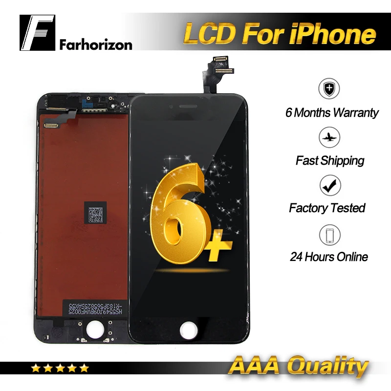 

20PCS/LOT For iPhone 6 Plus LCD Replacement 100% Brand Touch Screen Digitizer Assembly Replacement Display Wholesale 20 pcs/lot