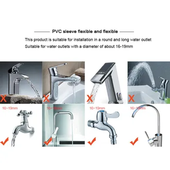 

Faucet Filter Splash Shower Tap Kitchen Water Filter Purifier Nozzle Water Saver AI88