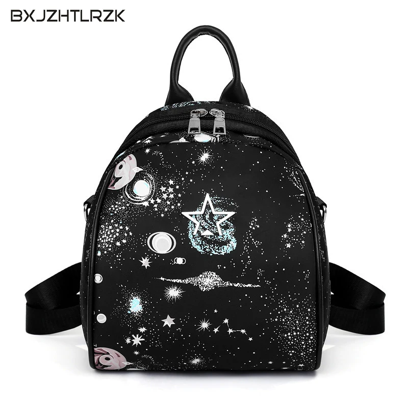 

BXJZHTLRZK Star Space Backpack Star Women Girls Shoulder Bags 2018 Brand Design Fashion Backpacks Girls Casual Travel Rucksacks
