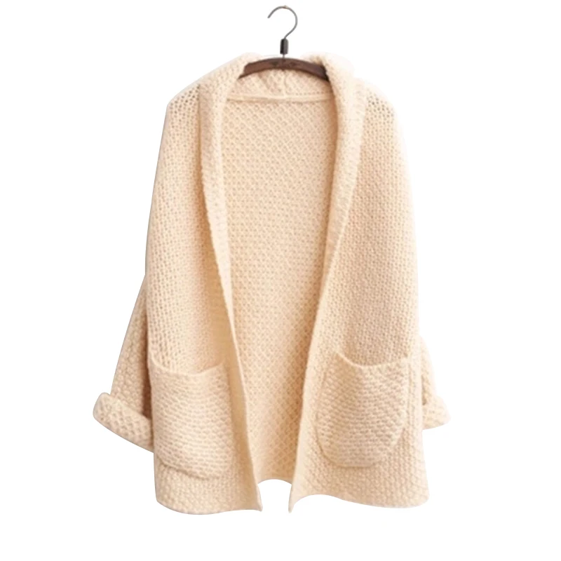 

Autumn Cardigan Women Knitted Sweater Long Sleeve Cardigan Female Sweater Women Knitted Cardigan With Pocket