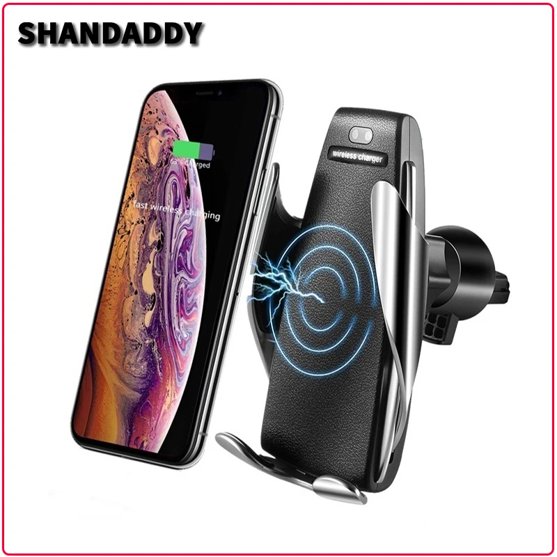 

Car Holder Qi Wireless Charger For iPhone XS X 8 7 10W Automatic Fast Wireless Charging Charger For Samsung Note 9 S8 S9 Xiaomi