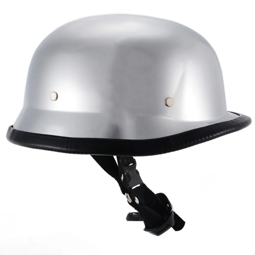 Mayitr Motorcycle Helmet Unique Size M L XL German Style Half Face DOT German Helmet Chrome