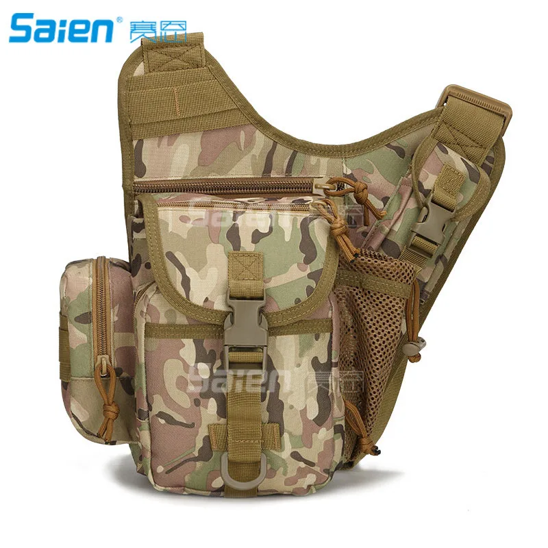 Outdoor Sport Military Women and Men's Multi-functional Tactical Messenger Shoulder Bag with Patch for Hunting Hiking Cycling