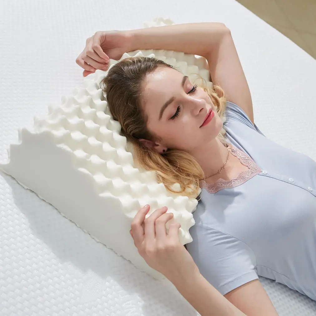 

Import Natural Latex Pillow for Adult 60x38x11-13cm Cervical Vertebrae Health Care Orthopedic Massage Bed Pillows Thick