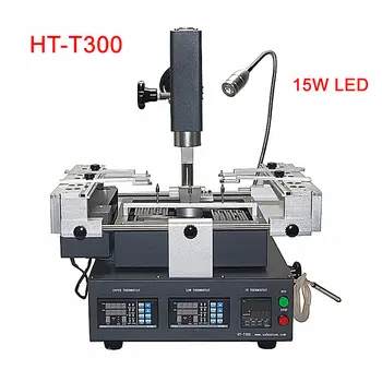 

HT-T300 HONTON hot air infrared BGA Rework Station 3 zones panel control with software control and free nozzles
