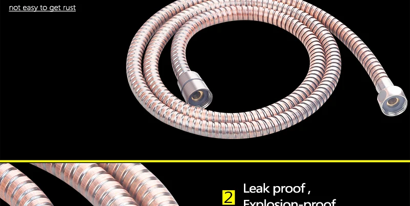 Antique Shower Hose 1.5m Stainless Steel ORB Brown Shower Hoses Flexible Bathroom Bidet Shower Hand Anti-Twist Faucet Hose (13)