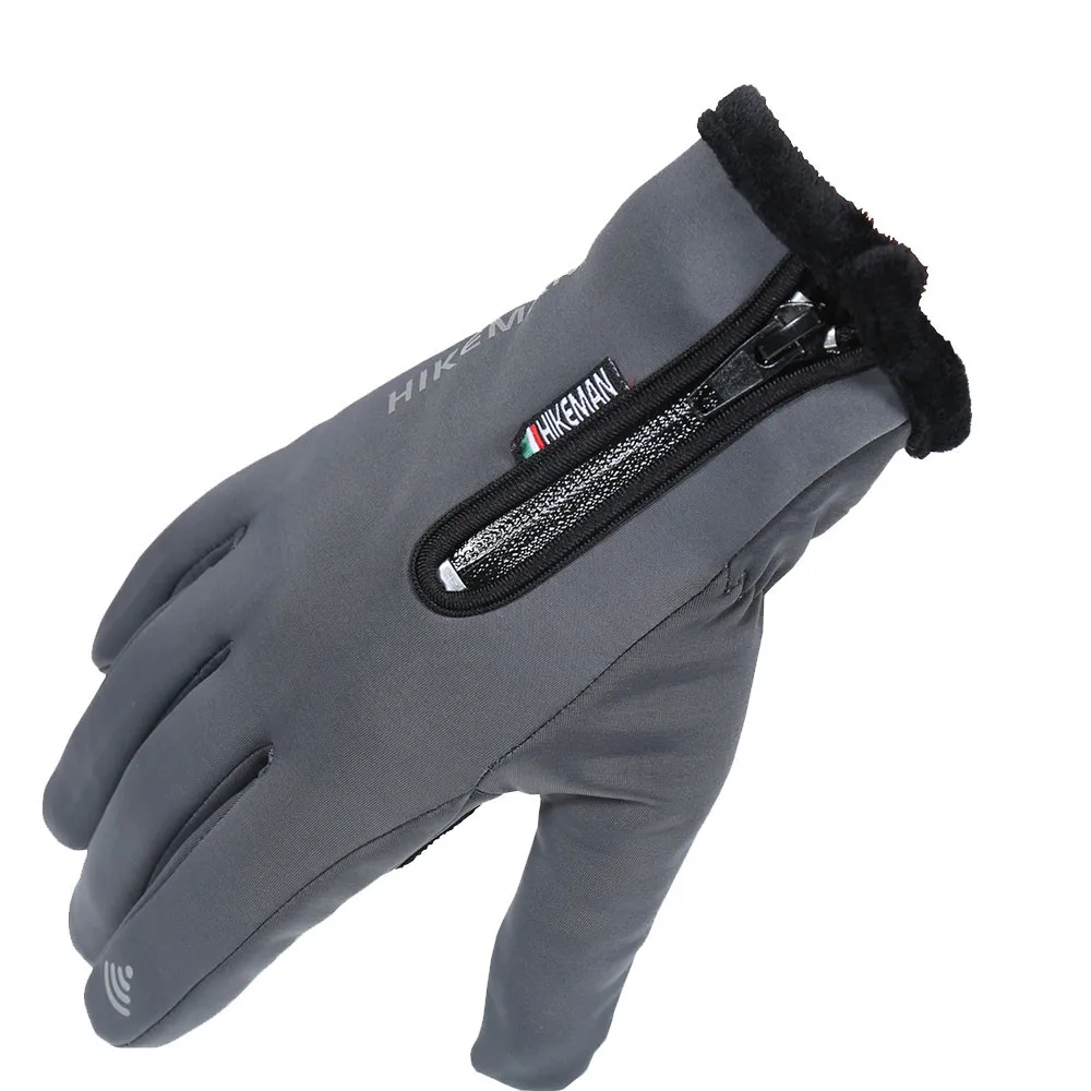 HIKEMAN термальные лыжные перчатки Зимние флисовые водонепроницаемые перчатки для сноуборда зимние мотоциклетные лыжные перчатки спортивная одежда Audlt перчатки#30