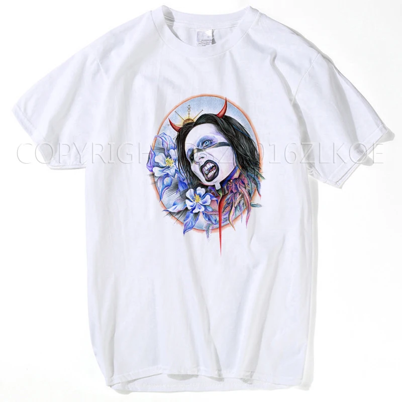 

tshirts men women tshirt Classic Marilyn Manson t shirt men Rock T Shirts Mens Short Sleeve Casual T-shirt Tee tops streetwear