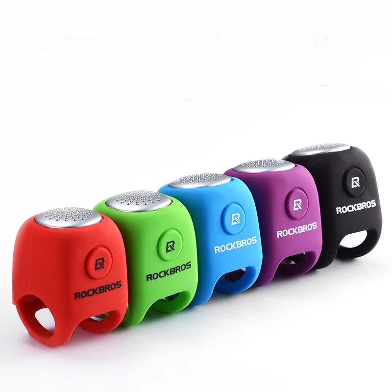 

ROCKBROS Electric Cycling Bells Rainproof MTB 110 dB Horn Bicycle Handlebar Silica Gel Shell Ring Bell Bicycle Accessories