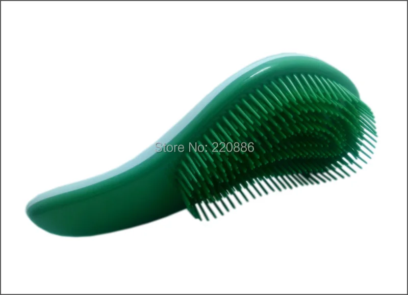 

1 Piece Long Hand Detangler Hair Brush Detangling Hair Comb Brush GIC-HB501 White Mix Green Color Free shipping
