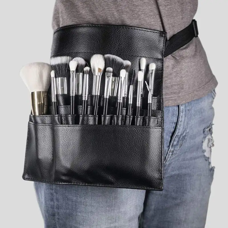 

Professional Makeup Brush Pocket Storage Bag 20 Pockets Eyebrow Pencil Eyeliner Waist Bag Storage Pocket Pouch Makeup Tools