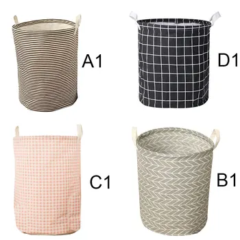 

Large Dirty Clothes Storage Basket Folding Waterproof Canvas Clothe Laundry Basket Children Toys Sundries Organizer Barrels