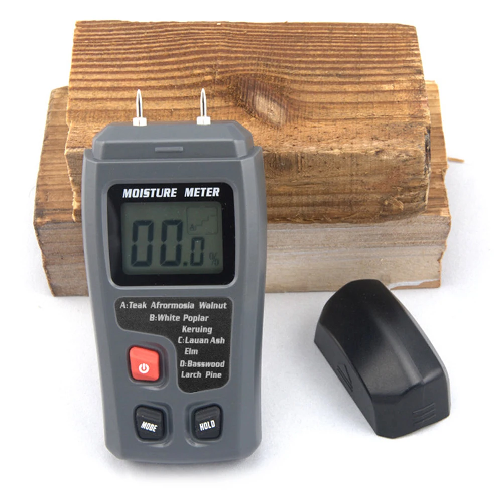 EMT01 0 99.9 Two Pins Digital Wood Moisture Meter Humidity Tester Timber Damp Detector 0.5