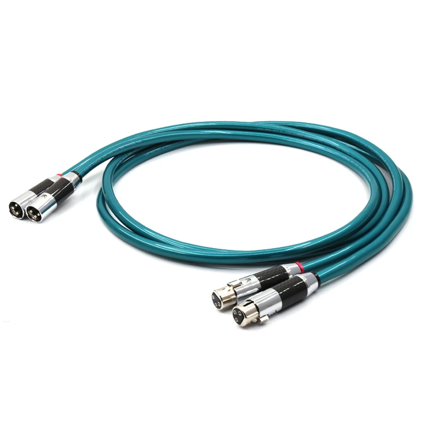 Hifi XLR interconnect Cable Pure OCC Audio Cable With Top Grade Carbon fiber XLR Plug HI END audio cable Hifi XLR interconnect Cable Pure OCC Audio Cable With Top Grade Carbon fiber XLR Plug HI END audio cable