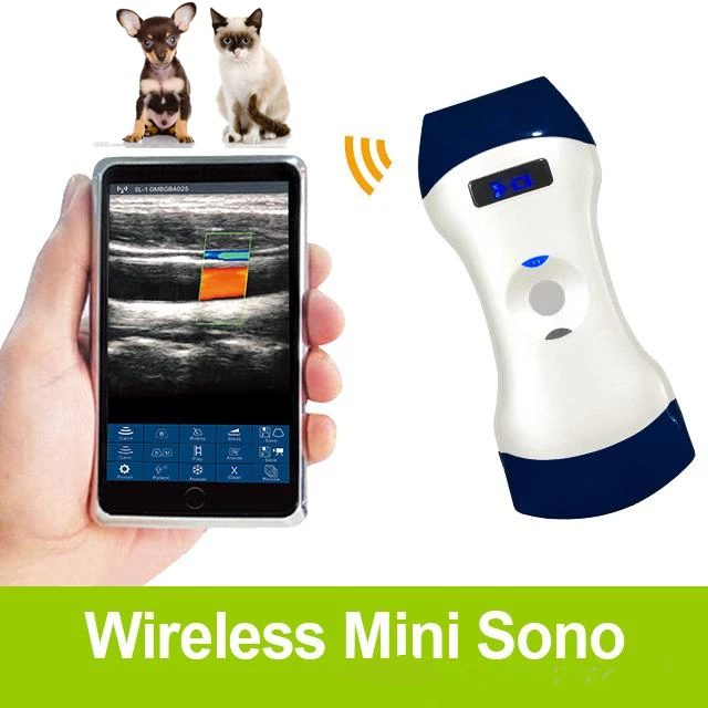 

128 elements PW color wireless ultrasound convex and linear probe double head animal pregnancy