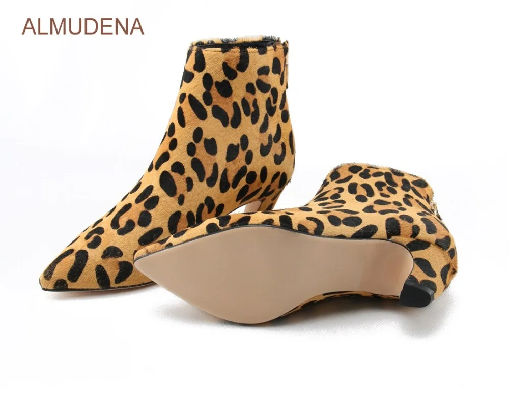 Sexy Pointu Léopard Faible Robe Dames Almudena Crin As Bottes Conception Arrière Bout Glissière Picture À Cheville Unique Moto Talon dqng7EwgO