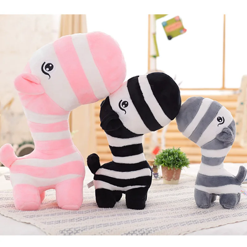 

Cute Zebra Plush Toy 28 cm Plush Dolls For Children High Quality Soft Cotton Baby Brinquedos Animals For Gift