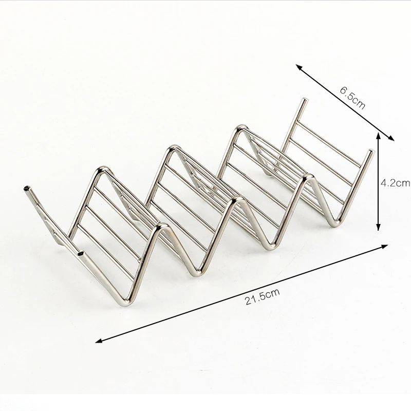 Волнообразный держатель Taco Мексиканская подставка для еды из нержавеющей стали Блинные стеллажи креативные держатели для кукурузных рулонов ресторанные инструменты для демонстрации еды