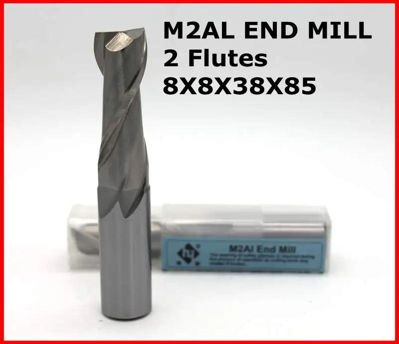 

router bit 8*8*38*85 of 2 Flutes HSS M2AL End Mill Diameter 9 mm CNC milling machine tools mills cutter
