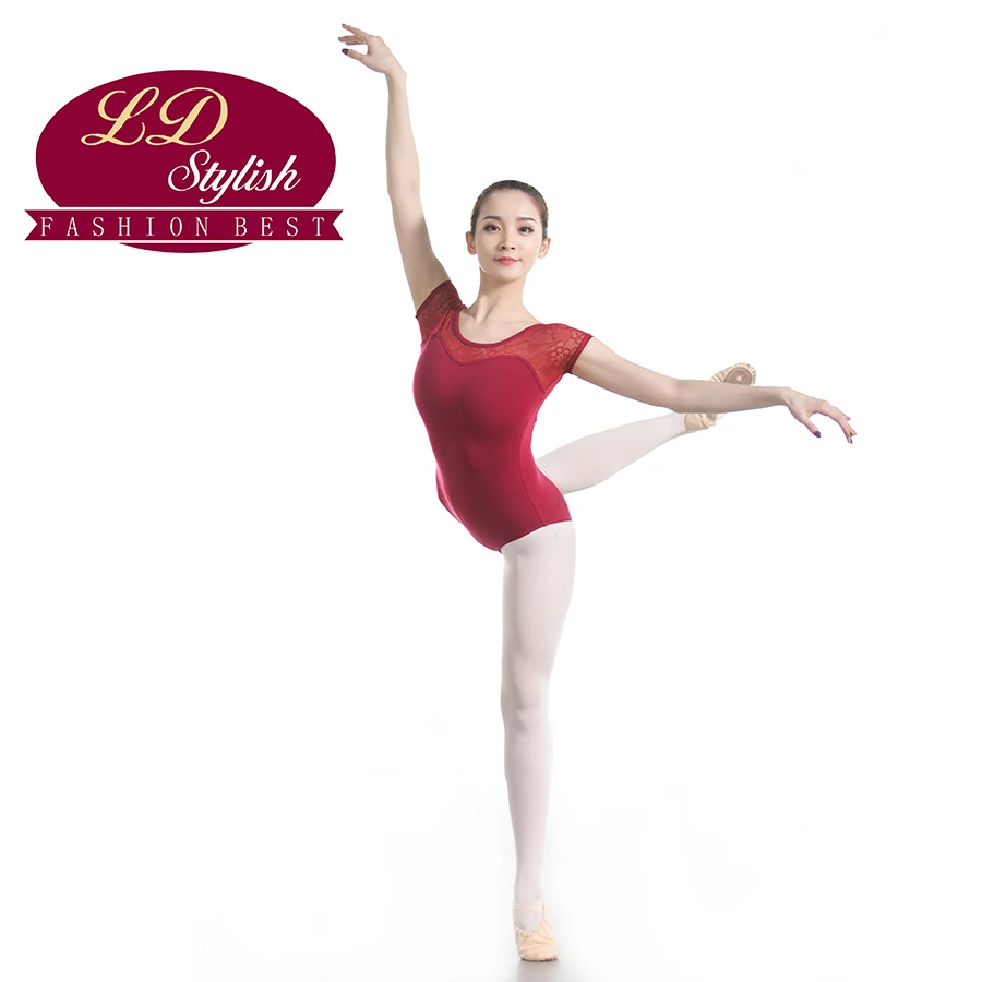 

Adult Red Ballet Training Leotards Practice Clothing Stage Performance Competition Dance Skirt Female Dancewear Practice Dresses